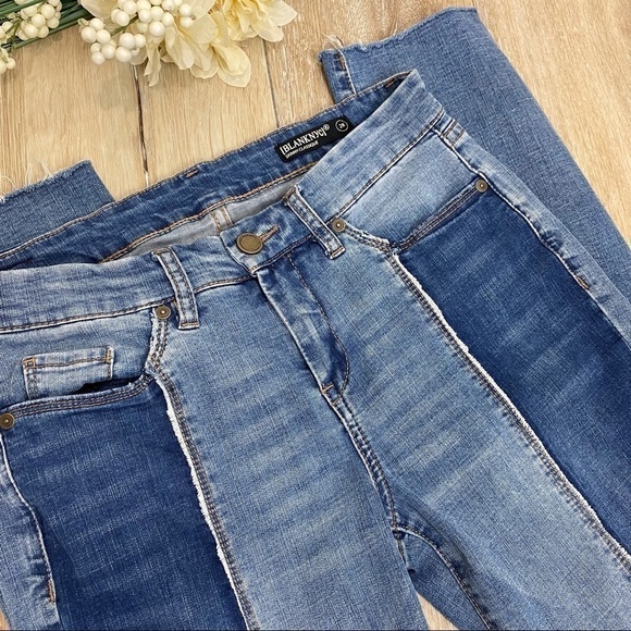 BLANK NYC Split Seam Raw Hem Skinny Classique Jeans - Picture 15 of 16